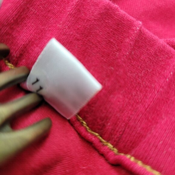 Dream Jeannes by Quacker Factory Skort Women's L Red Heart Bling Skirt Shorts - Picture 13 of 13